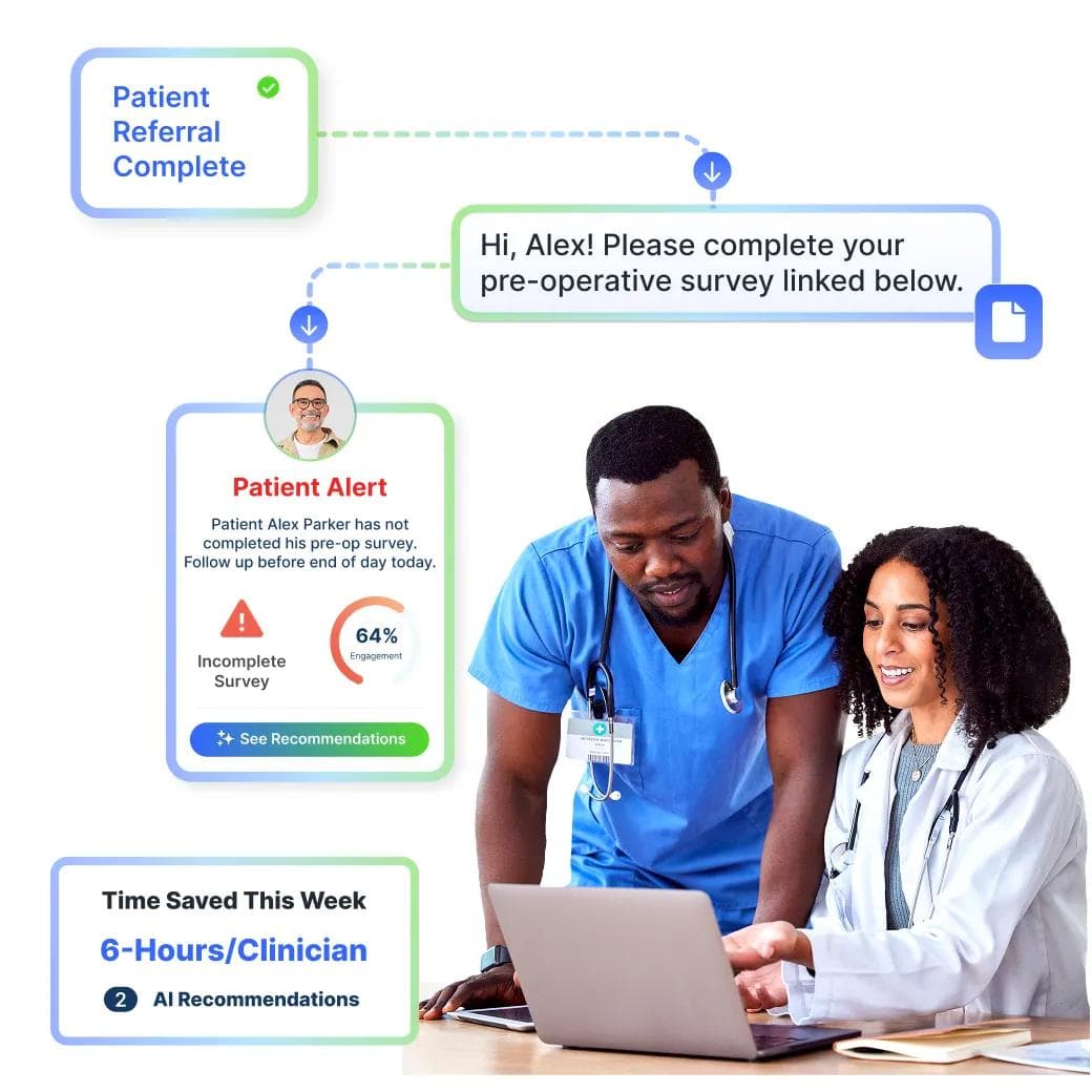 Deliver consistent healthcare communication, digital patient resources, and digital forms using time-saving workflow automations.